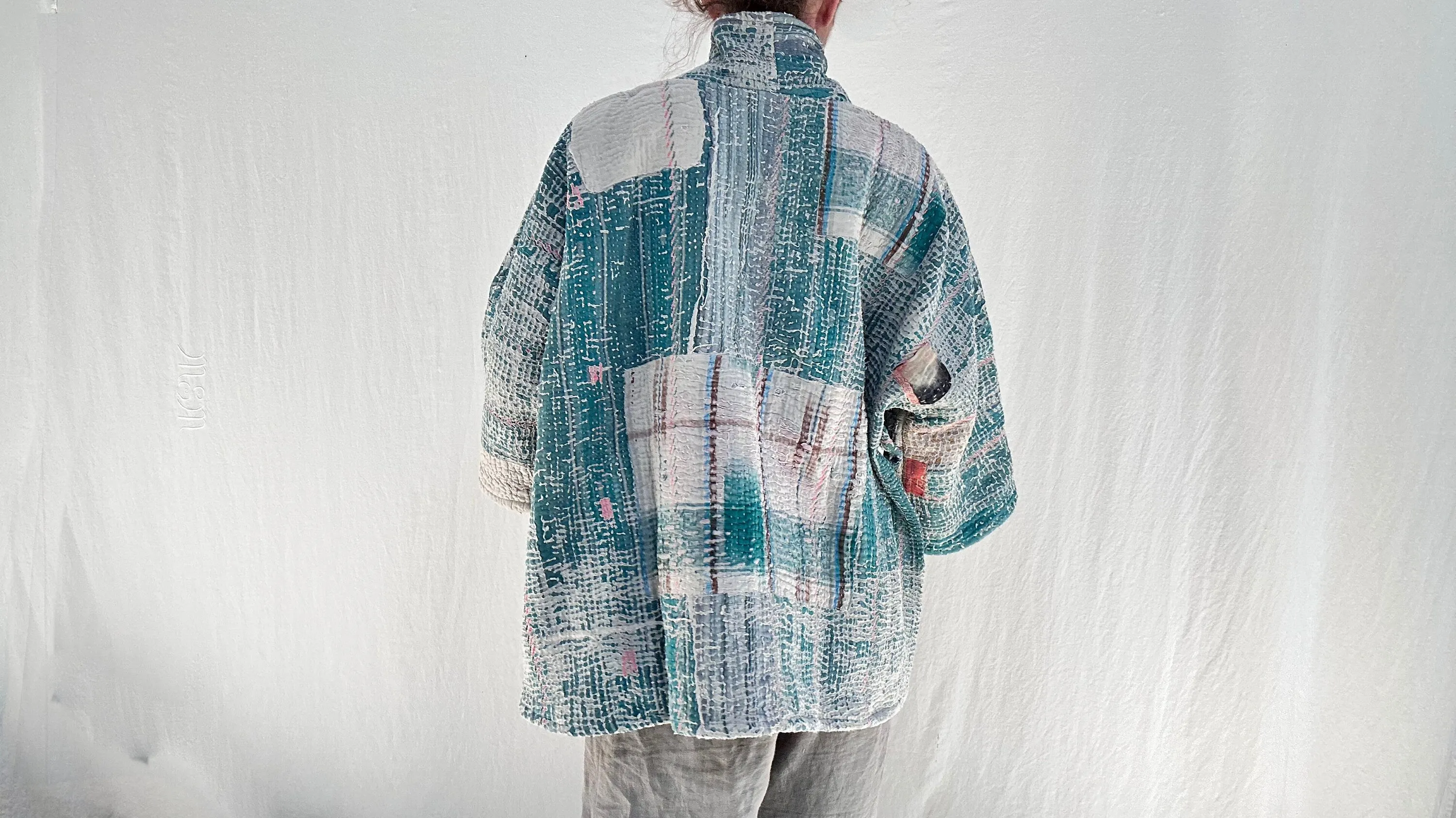Vintage Kantha Wrap Jacket. 0563